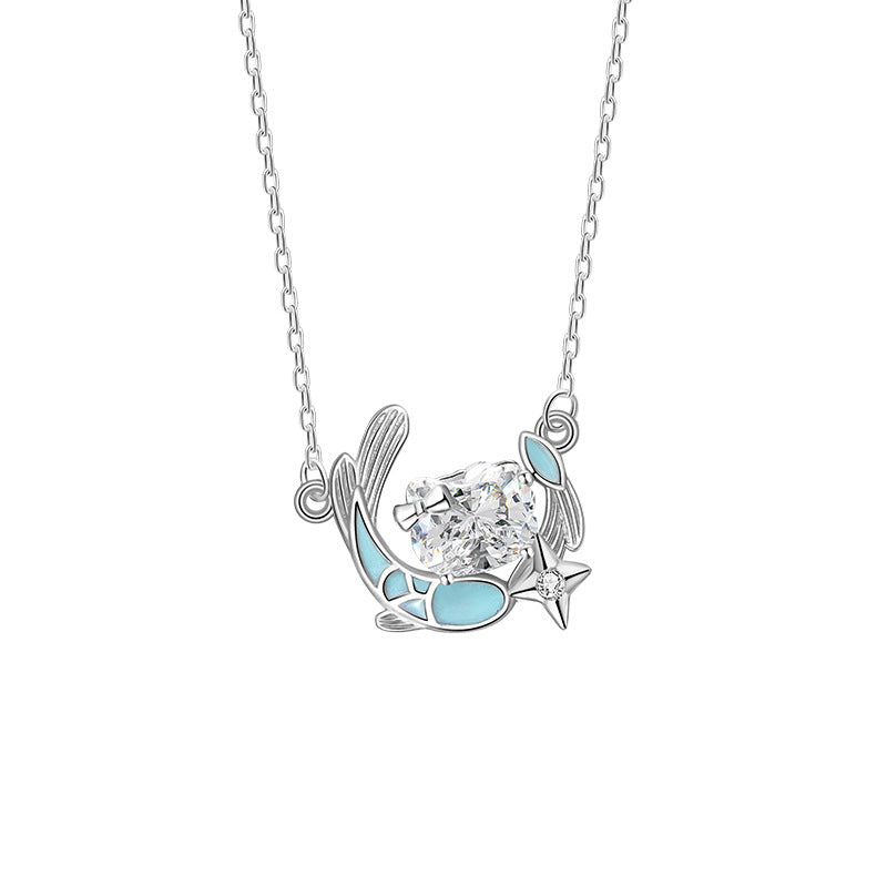 Twelve Constellation Cat S925 Sterling Silver Necklace Female Niche Cute Clavicle Chain Girlfriends Birthday Gift Jewelry Wholesale