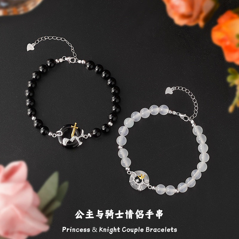S925 Sterling Silver Bamboo White Agate Bracelet Female New Chinese Style High-Rise Light Luxury Niche Birthday Gift for Girlfriend Female