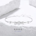 Bell 999 Pure Silver Bracelet Female Niche Design Light Luxury Bracelet Valentine's Day Get Things Ins Sansheng III Bracelet