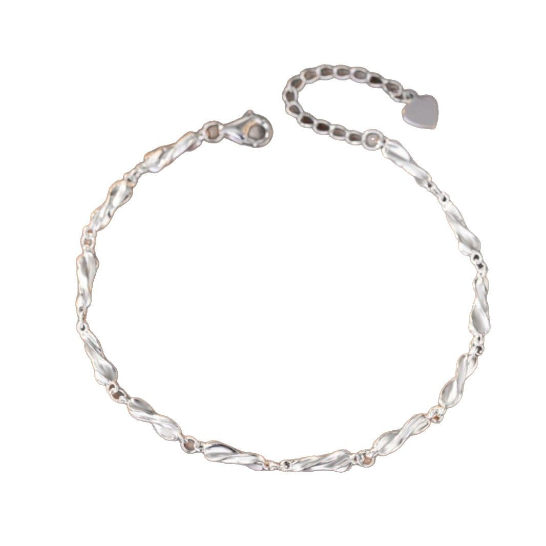 Mobius Sterling Silver 925 Bracelet Light Luxury High-Grade Double Knot Bracelet Ins Style Valentine's Day Gift Bracelet