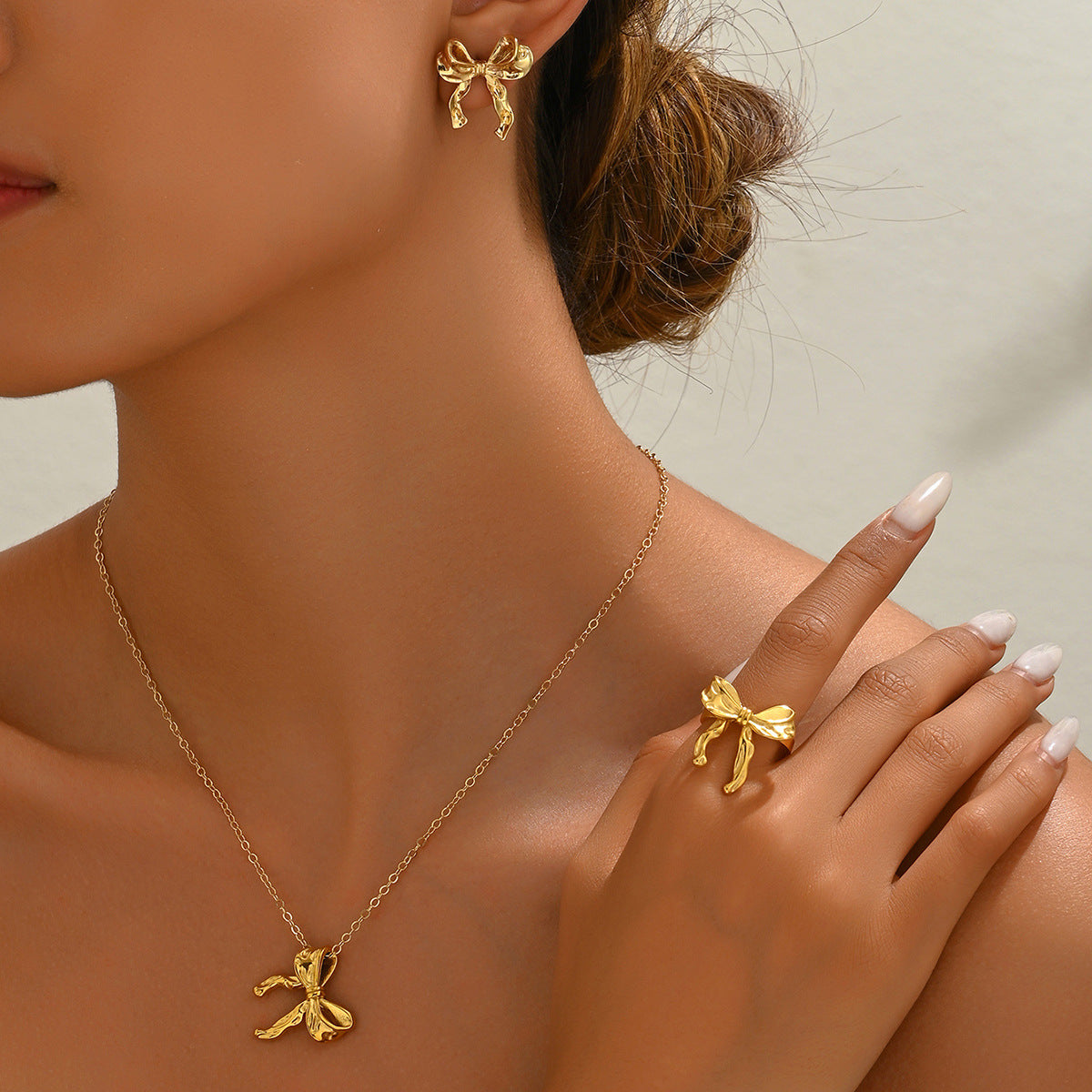 Sculpted Ribbon Bow Jewelry