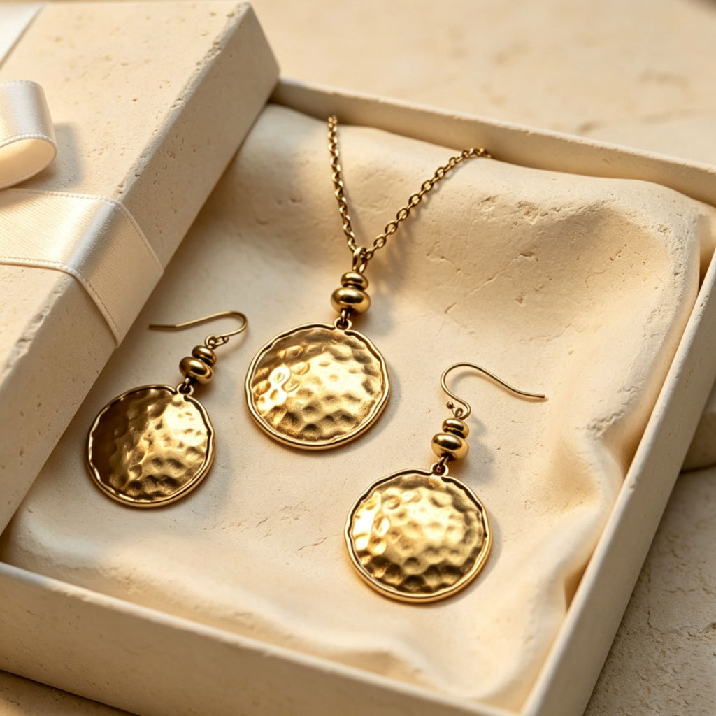 Hammered Disc Drop Jewelry — product image 4