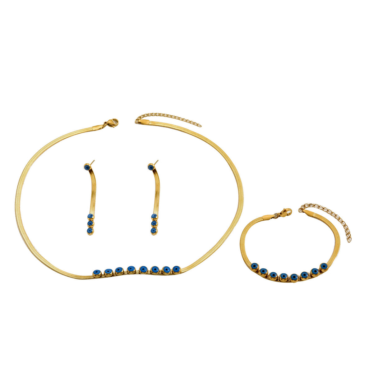 Tiny Blue Station Choker Jewelry — product image 5