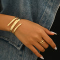 Parallel Curve Open Cuff Jewelry