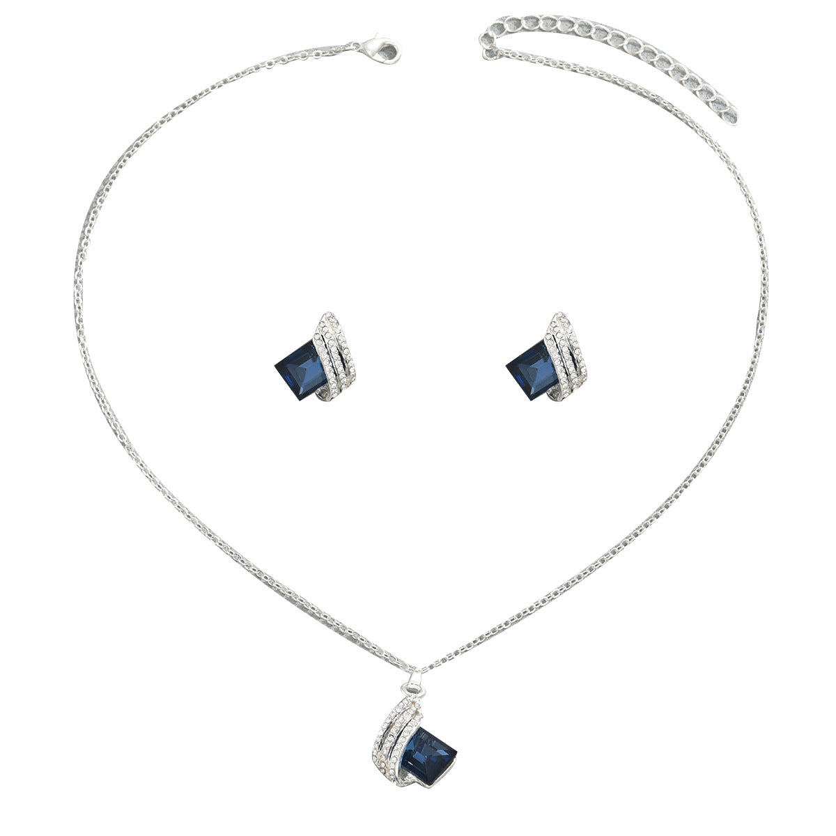 Dark Blue Geometric Drop Jewelry — product image 5