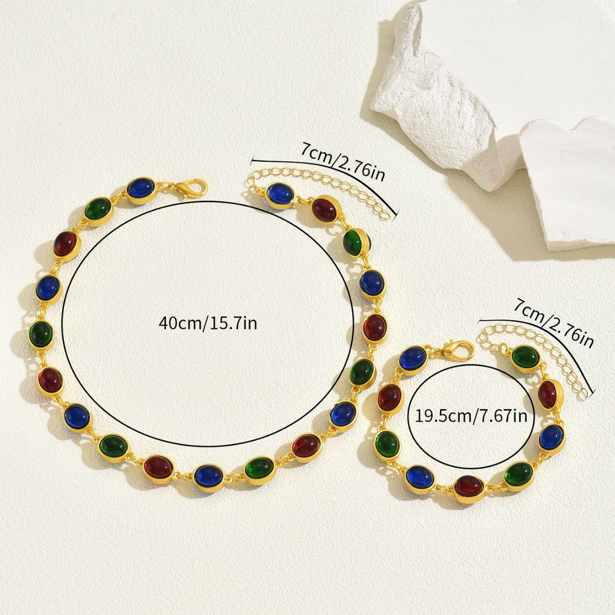 Multicolor Oval Station Jewelry — product image 3